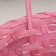 A set of baskets of 3 pcs, d21x10xh36cm, pink, bamboo