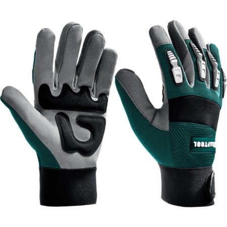 Kraftool Extrem 11287-L gloves, combined, anti-vibration, size L
