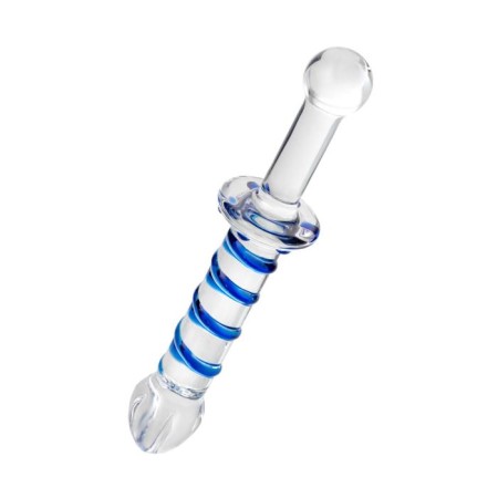 Sexus Glass bilateral phallimitator, glass, transparent, 22.5 cm-2