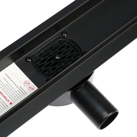 TIM BAD556002BK, 70 x 600 mm, tiles, siphon with a rotation angle of 360 °, black-matte-2
