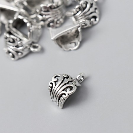 Bale (holder of d/pendant) Metal d/creativity "Lush color" silver G145B578 1.7x1.2 cm
