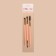 A set of makeup brushes, 3 objects, pink color