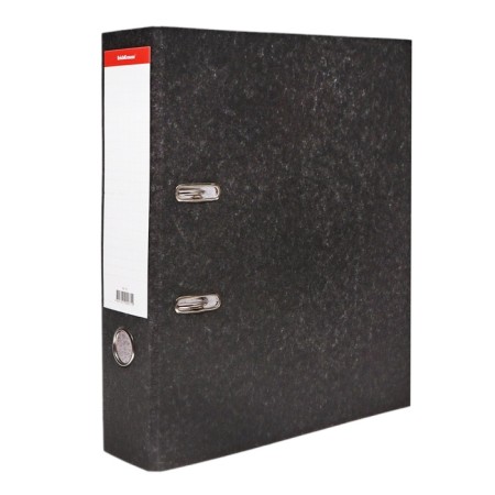 A4, 70 mm reception folder, Erichkrause Basic, collected, marble, label on the spine, gray, capacity of 450 sheets-1
