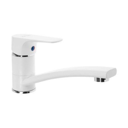 Zein Z7217 sink mixer, single -leaf, carmine cartridge 35mm, brass, white/chrome