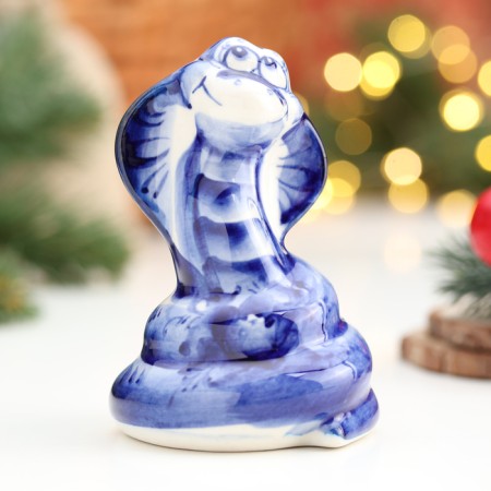 Souvenir "Snake Milena", Gzhel, 10x6.5 cm-1