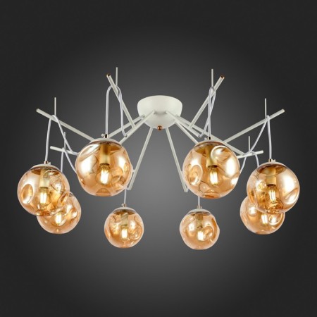 Ceiling EVOLUCE lamp. Sle110202-08. Calletta. 8x40 watts, E14, 79x79x37 cm, white color-1