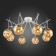 Ceiling EVOLUCE lamp. Sle110202-08. Calletta. 8x40 watts, E14, 79x79x37 cm, white color