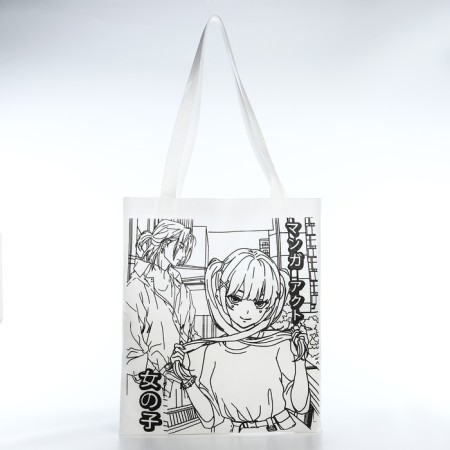 Bag Schoper for coloring "Anime Girl", 35x40 cm, spanbond-4