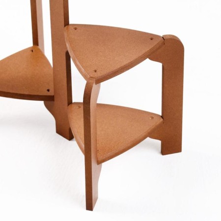 Standing Column for Flower Flower Flores 49x36x26 cm, nut color-2