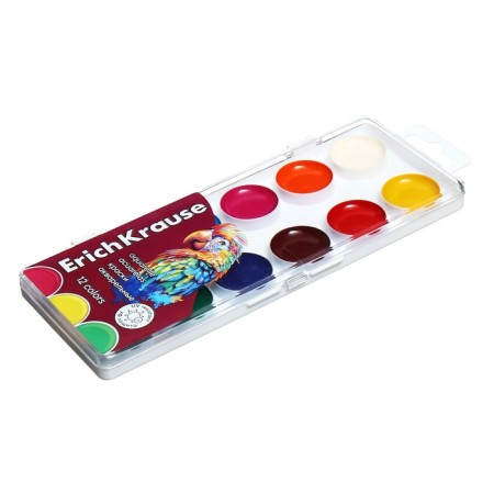 Watercolor 12 colors Erichkrause "Safari", with UV brightness protection, in the box-1