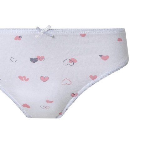 Panties female slips "heart", white color, size 44/s-6