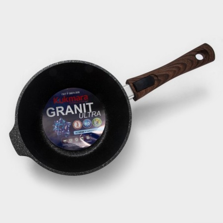 GRANIT Ultra bucket, 2.2 l, glass cover, removable handle, anti -stick coating, black color-8