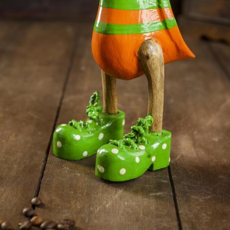 Souvenir "Duck in the orange-green suit" tree 13x9x27 cm-5