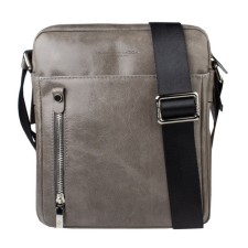 Male bag, lightning department, 1 external pocket, adjustable belt, gray color