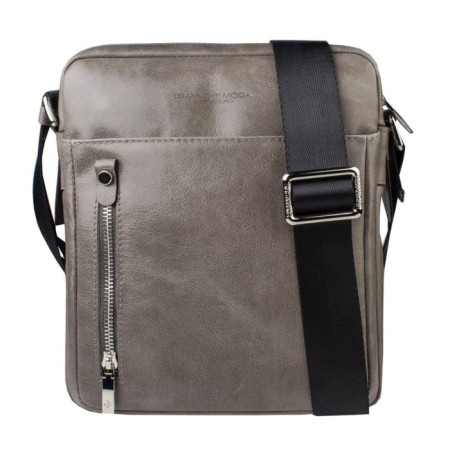 Male bag, lightning department, 1 external pocket, adjustable belt, gray color