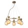 Suspended EVOLUCE lamp. Sle106303-05. Pechio. 5x60 watts, E27, 62x62x22 cm, bronze color