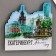 Wooden magnet "Yekaterinburg" 8 x 7.6 cm.