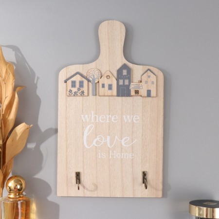 Decorative woods "houses" 3x16x27 cm