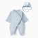 Kit for children (overalls, cap), jeans color, height 56 ​​cm