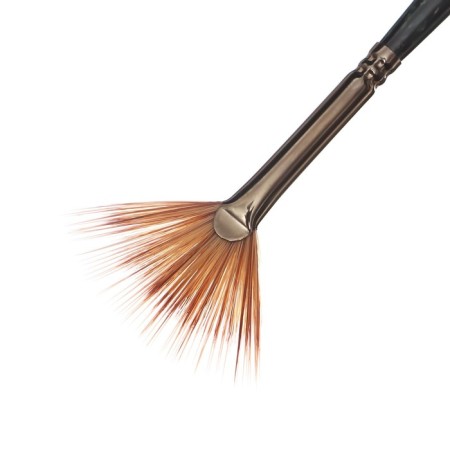 Fan brush, synthetics, gamma "modern" No. 2, short handle, two levels of length-1