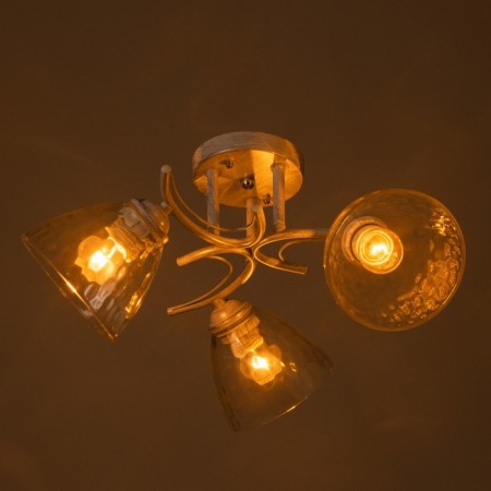 Riana chandelier 3x40W E27 white, silver 50x50x23cm-2