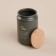 SL Home tea can, 9.5 × 14 cm, gray color, with a bamboo lid