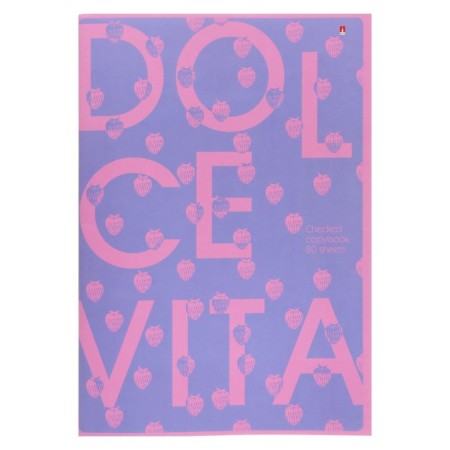 A4 notebook, 80 sheets in the Dolce Vita cage, covered cardboard, lamination Soft Touch, mix-4