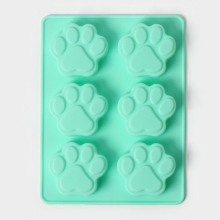 Baking uniform “Animals. Lucky”, silicone, 18 × 13.8 cm, 6 cells (5 × 5.4 cm), Mix color-2