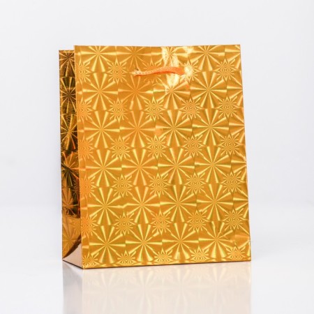 Gift, foil package, "gold" 14 x 11 x 5 cm mix