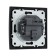 Tot Elegant switch, 10 a, 1 cl., Hidden, black