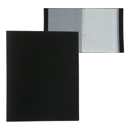 Folder with 80 A4, 700 microns, calligrata, texture "Sand", black