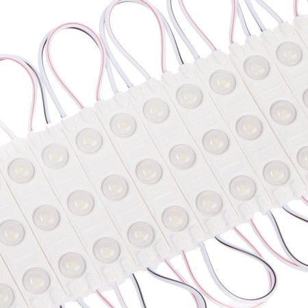 SMD5630, 2 W LED module, 3 LED, 180 LM, IP65, 6500K, 12V white, set 20 pieces