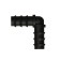 Corner connector, L-shaped, for a hose 1/2 "(12 mm), plastic