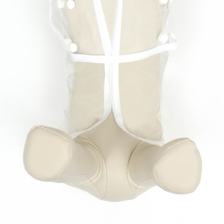Dog raincoat, size XS (DS 18, OG 25-30, Osh 25 cm), white-7