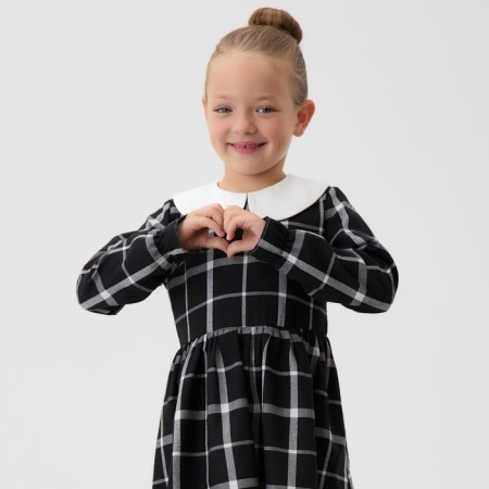 Baby dress kaftan "Cell", p. 38 (146-152 cm), black-1