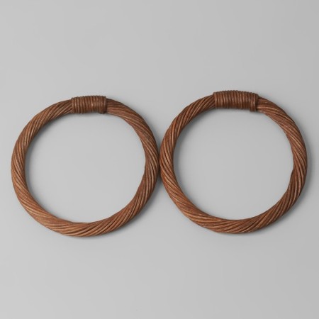 Handles for the bag are wooden, wicker, d = 10.2 / 12.5 cm, 2 pcs, brown color-2