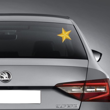 Golden Star sticker 75x75mm-1