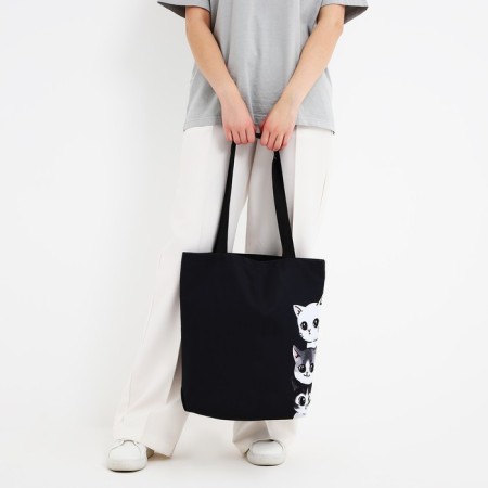 Bag Schoper cats, 40x12x38, black color-9