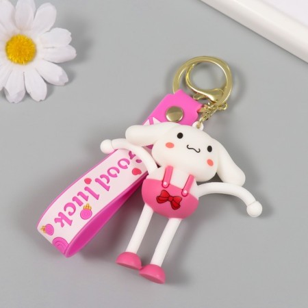 Trick rubber with a carbine, a “bunny” strap of arms and legs stretch out 2.7x6x7.8 cm-2