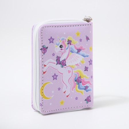 Children's wallet with lightning, lilac color-1
