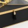 Casket glass, leatherette with a metal frame "Butterfly" black 24x16.5x8 cm
