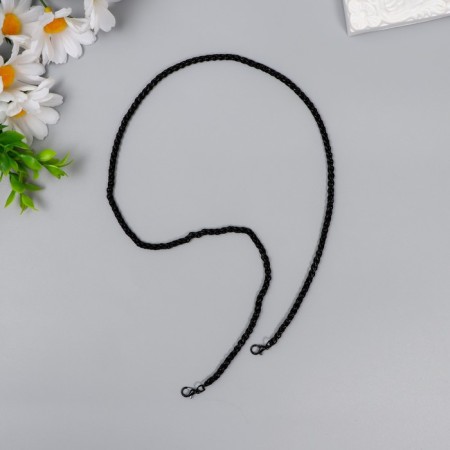 Chain with 2 carabiners link thickness 0.1 cm 0.5x60 cm black