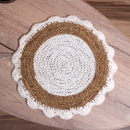 Wicker rug round 35 cm-1