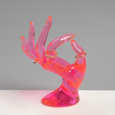 Stand for jewelry "Hand" 10.5 × 8 × 16 cm, pink color-2