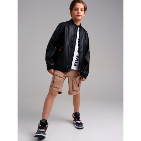 Eco -leather jacket for a boy PlayTode, height 164 cm