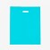 Polyethylene package with a cut handle, turquoise 40-50 cm, 30 μm