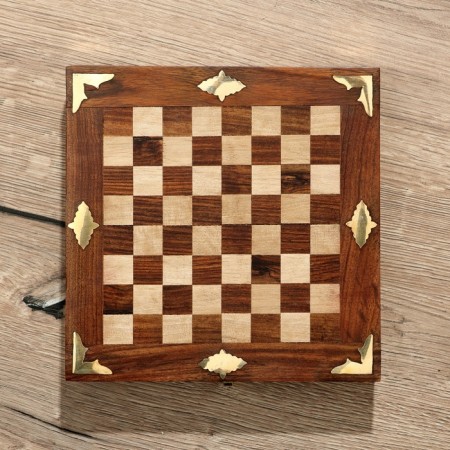 Folding chess, board 20x20 cm, shisham tree-9