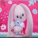 Children's bag for a girl "Rabbit with a toy" from eco-leather, on a strap, 15x12x3 cm