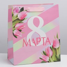 Gift Laminated Vertical Package, Packaging, “March 8”, Ml 23 x 27 x 11.5 cm