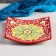Plant of Rishtan ceramics "Patterns", red, 20 cm, square